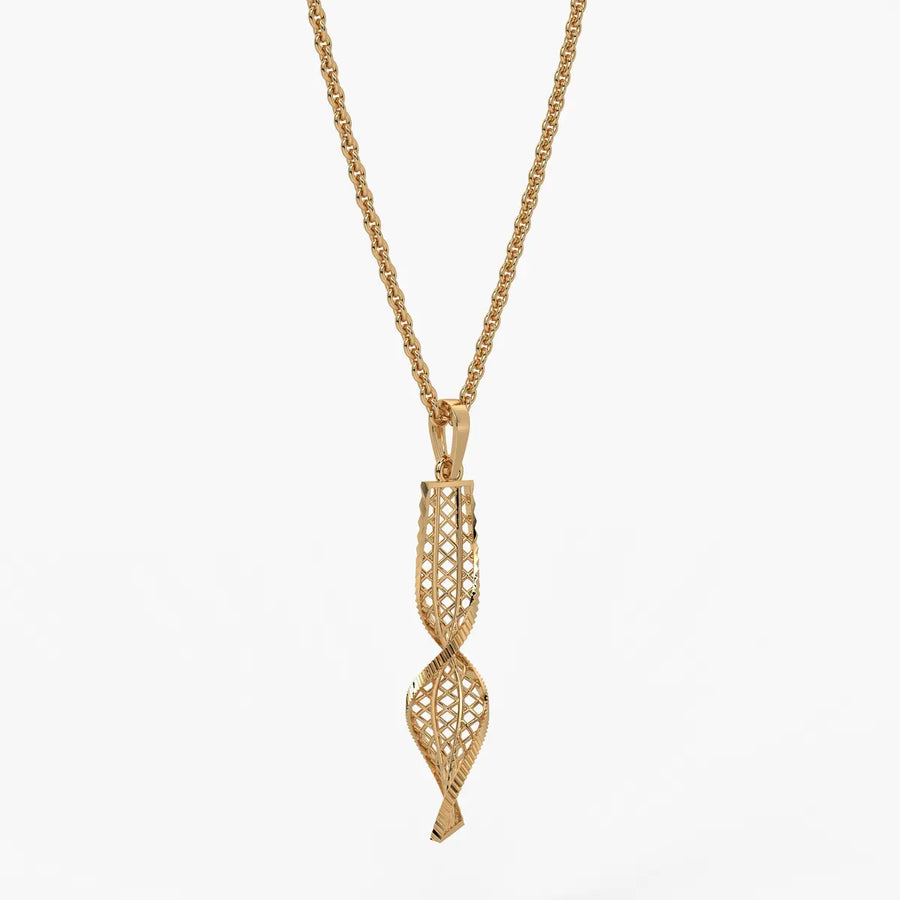 Twisted Lattice Drop Pendant