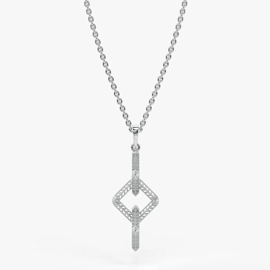 Interlinked Geometric Link Pendant