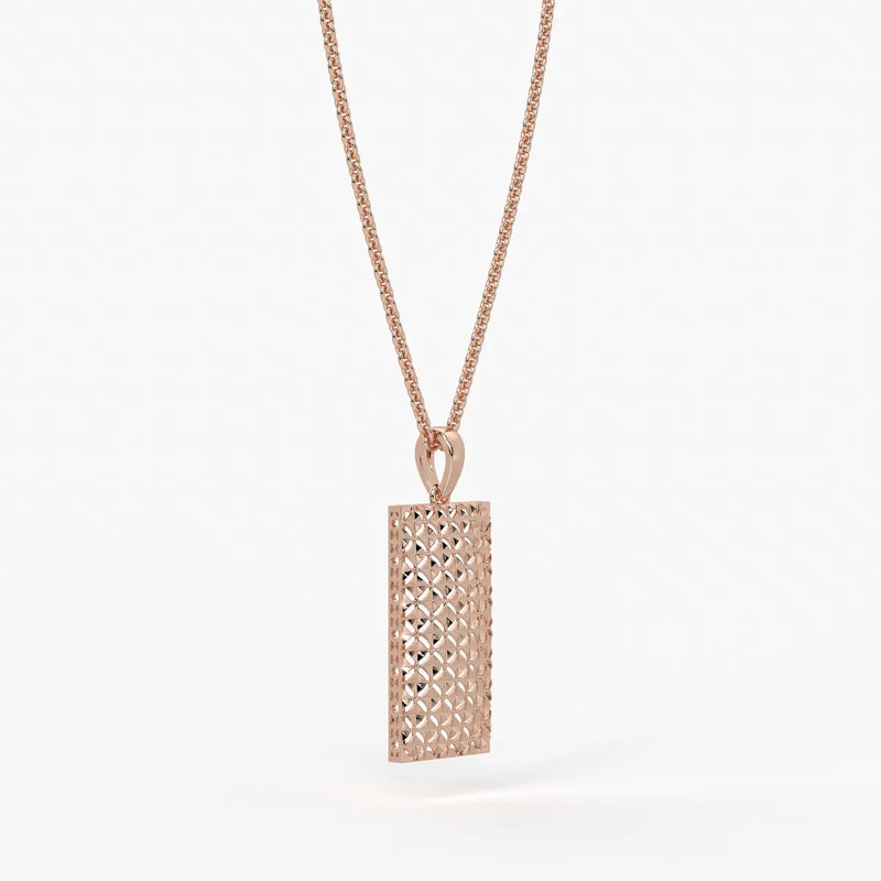 Geometric Rectangle Lattice Pendant