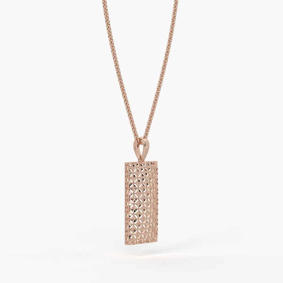 Geometric Rectangle Lattice Pendant