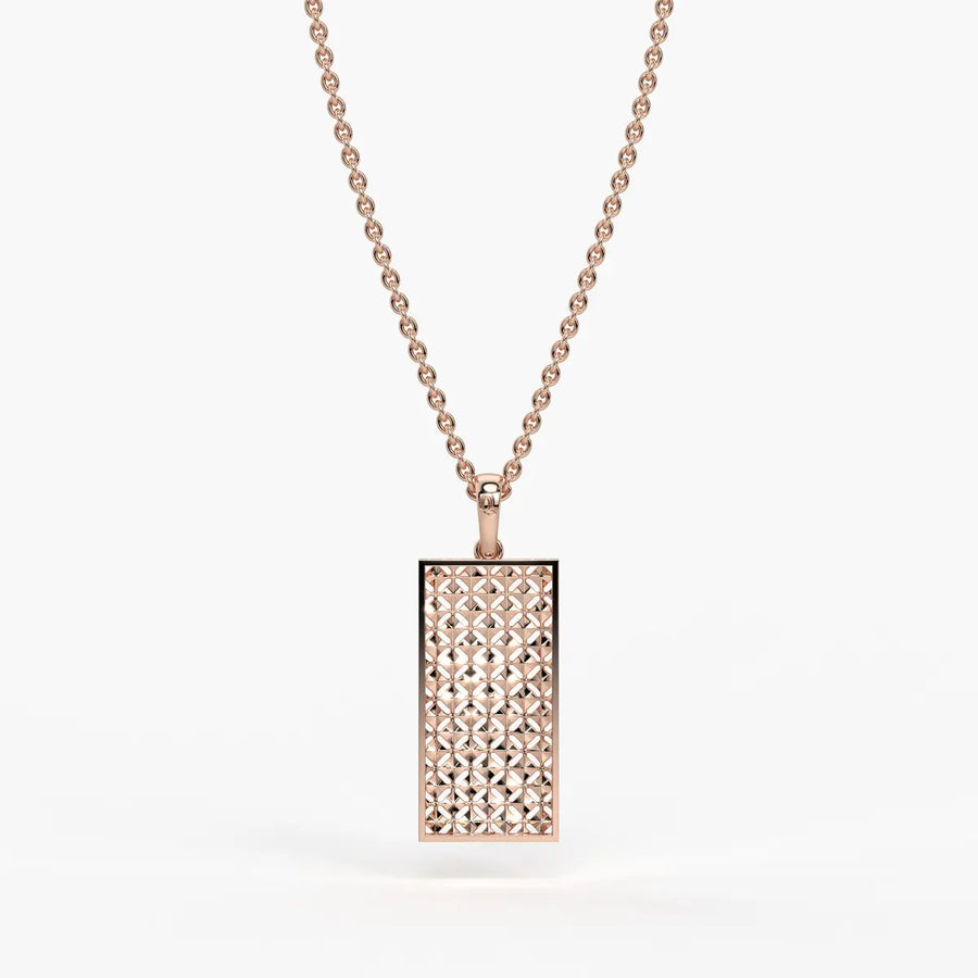 Geometric Rectangle Lattice Pendant