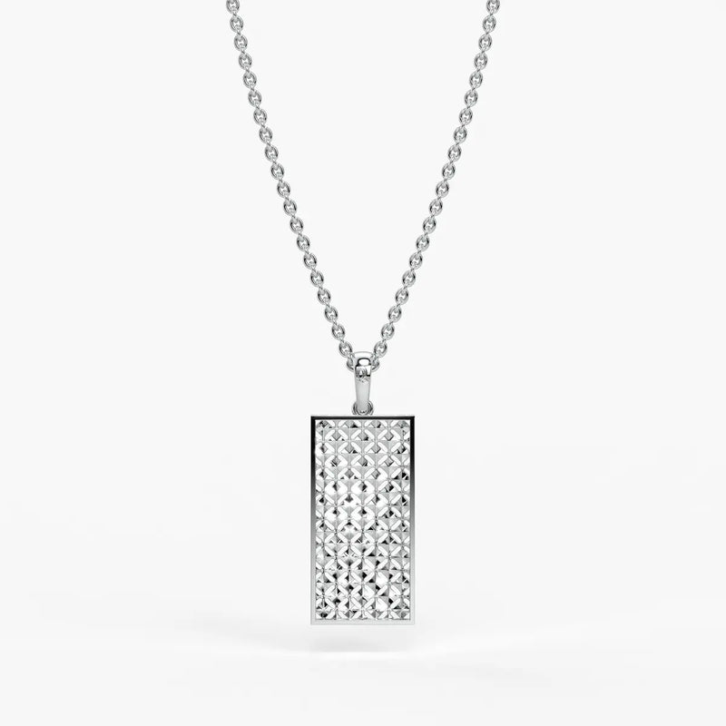 Geometric Rectangle Lattice Pendant