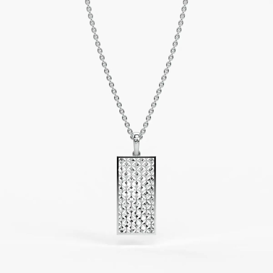 Geometric Rectangle Lattice Pendant