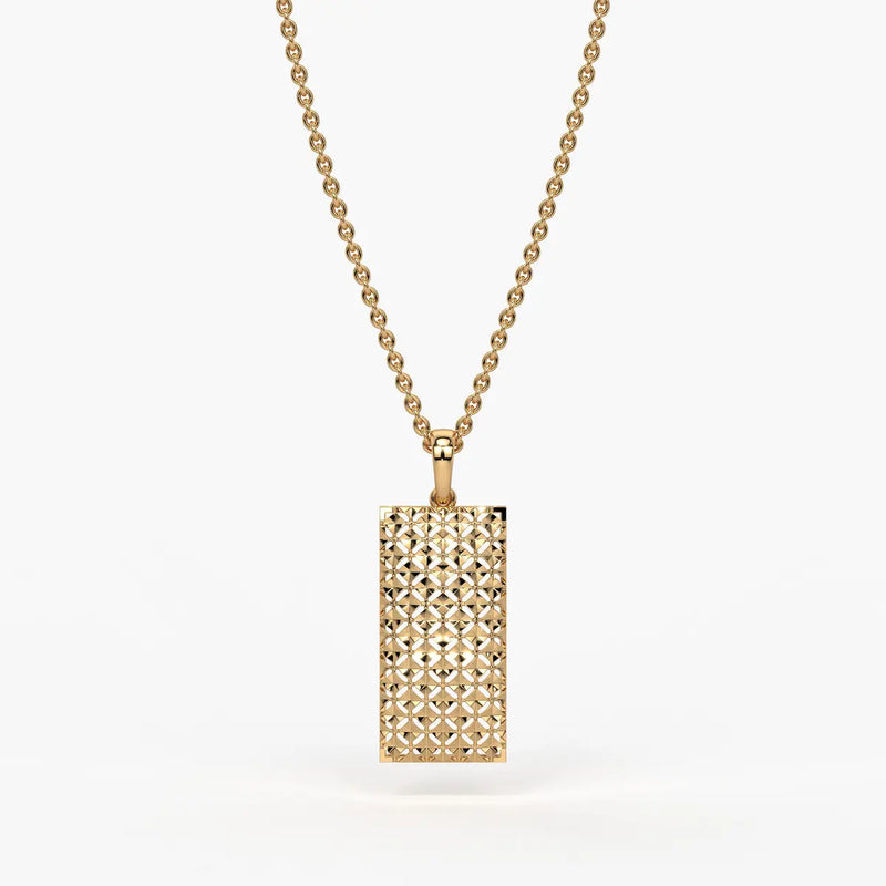 Geometric Rectangle Lattice Pendant