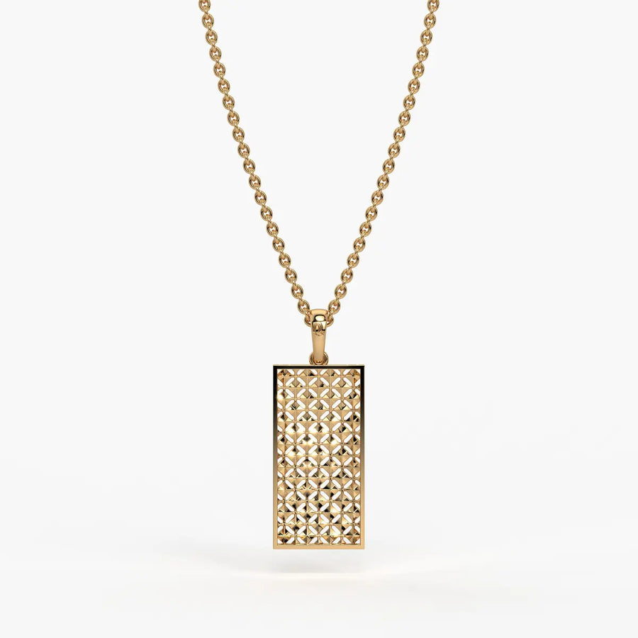 Geometric Rectangle Lattice Pendant