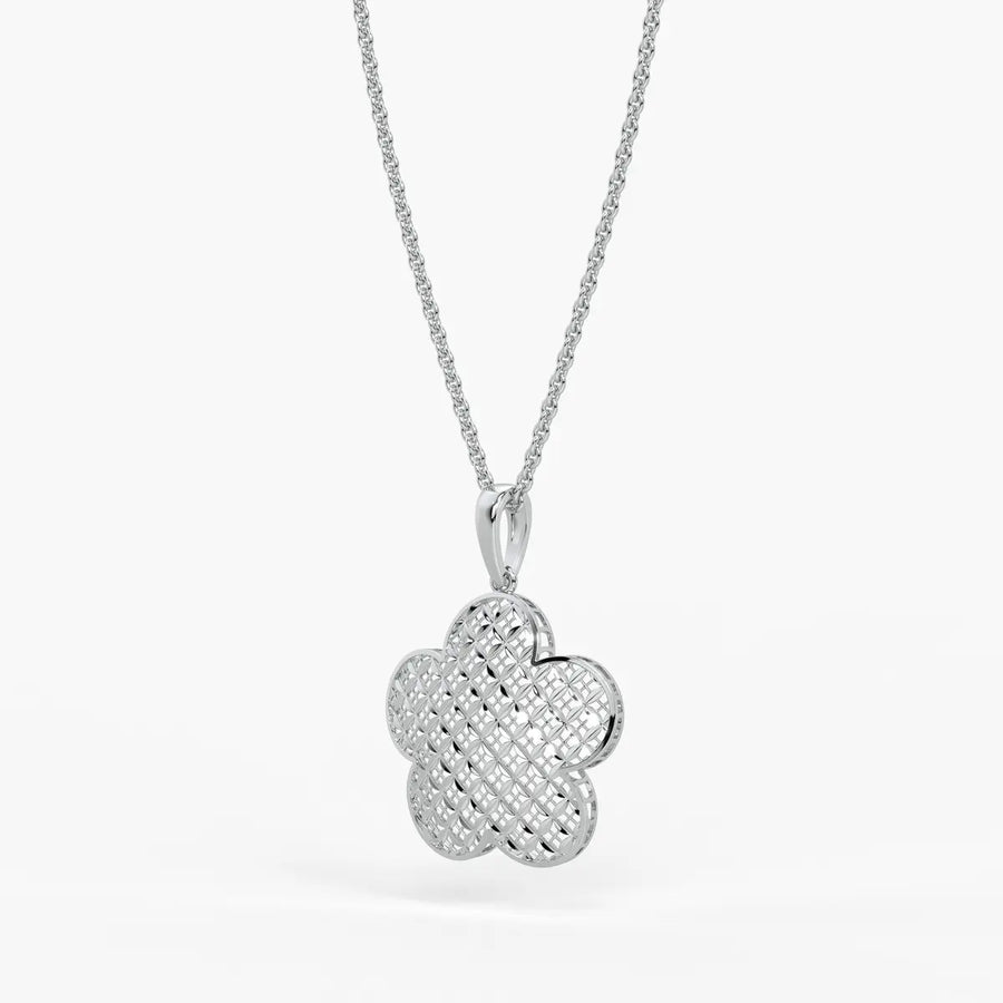 Petal Lattice Floral Pendant