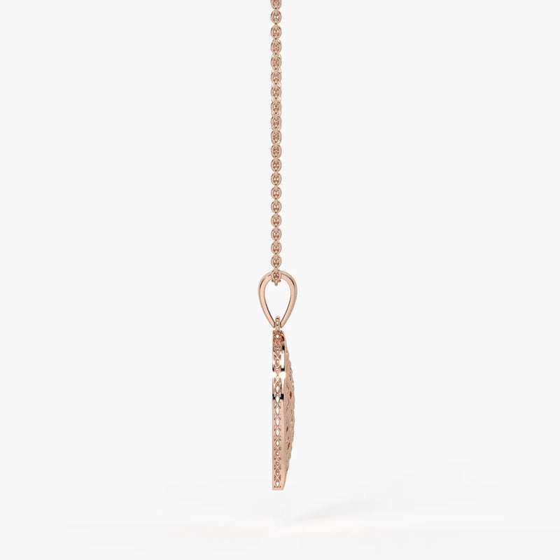 Filigree Leaf Cutout Pendant