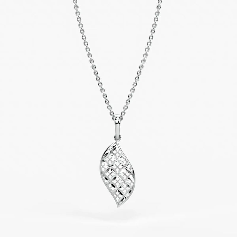 Filigree Leaf Cutout Pendant