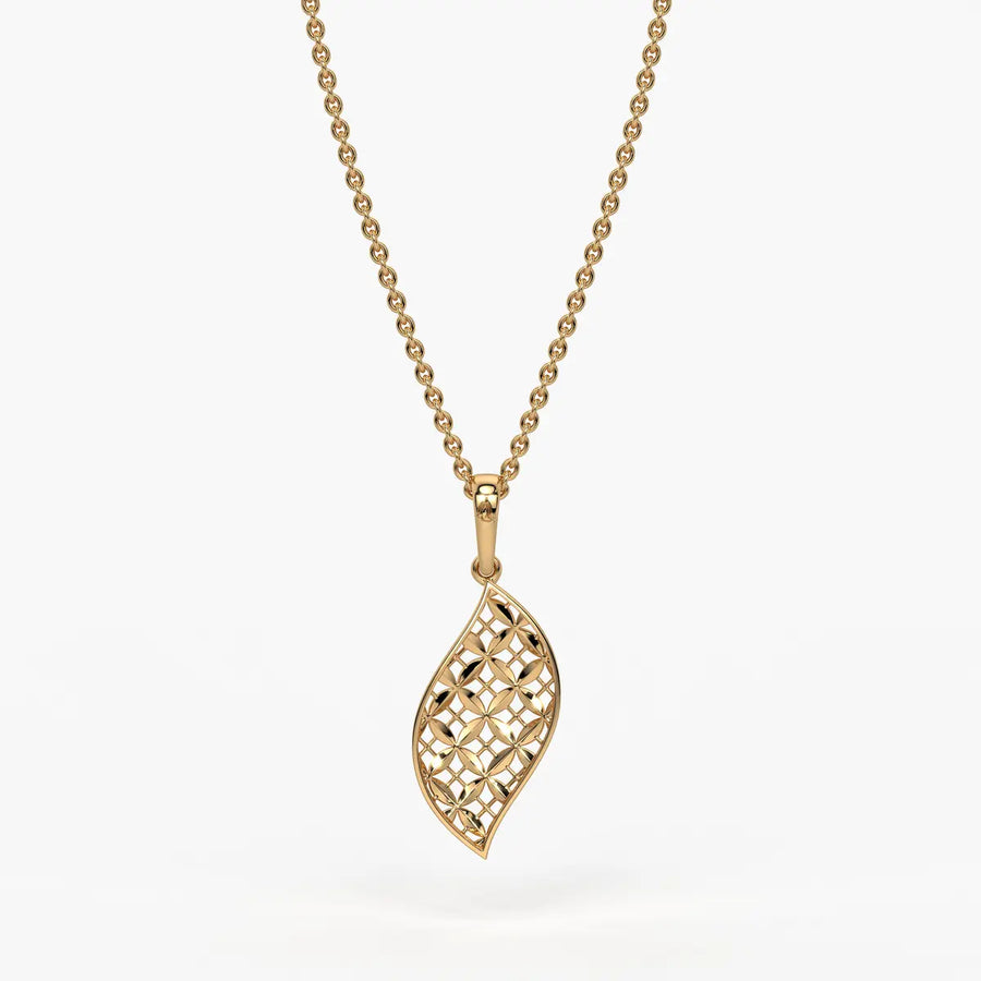 Filigree Leaf Cutout Pendant