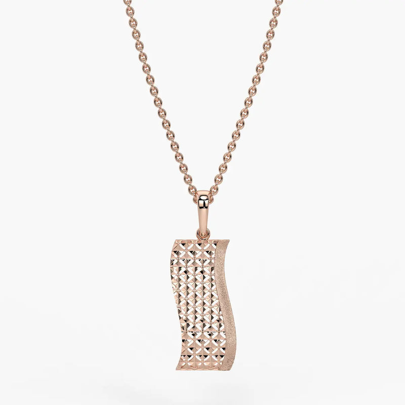Rectangular Lattice Bar Drop Pendant