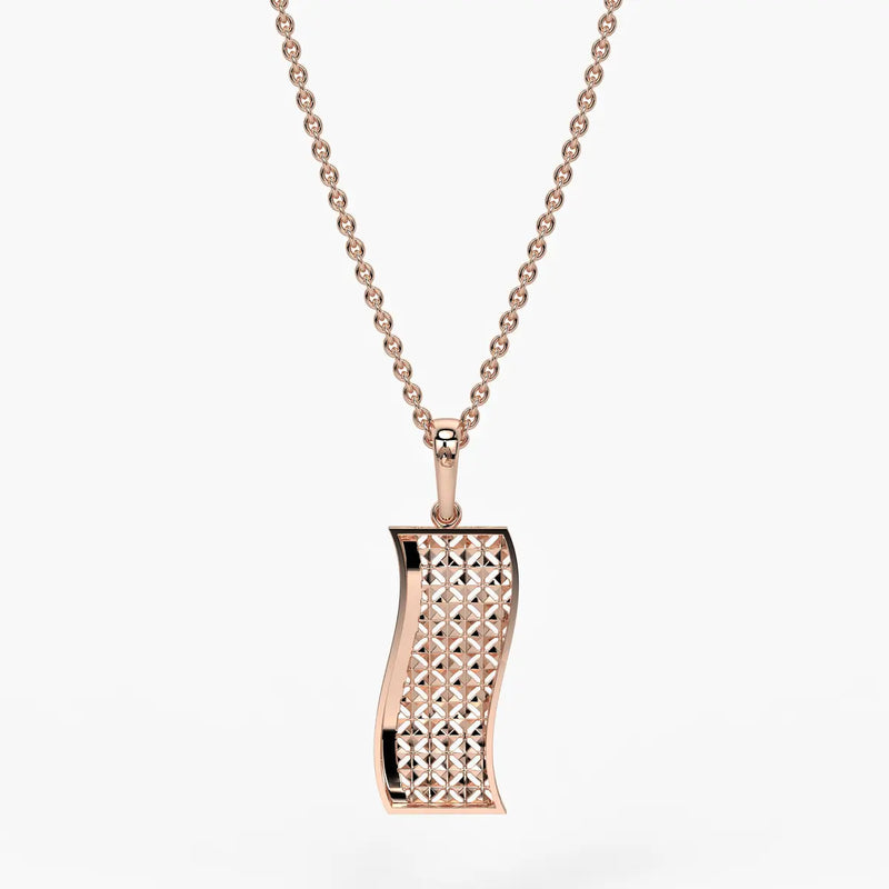 Rectangular Lattice Bar Drop Pendant