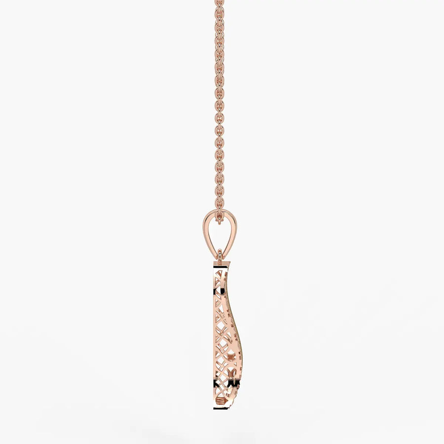 Rectangular Lattice Bar Drop Pendant