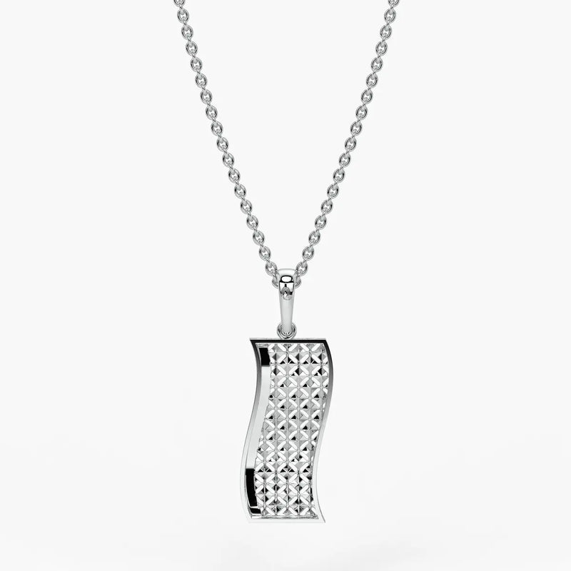 Rectangular Lattice Bar Drop Pendant