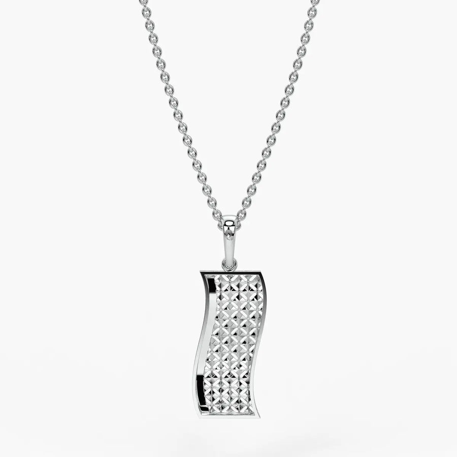 Rectangular Lattice Bar Drop Pendant