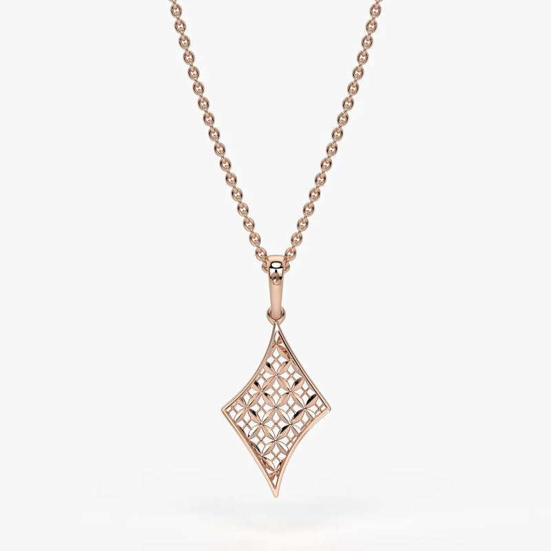 Rhombus Lattice Drop Pendant