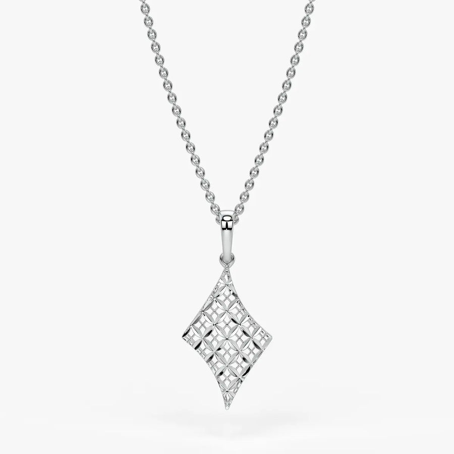 Rhombus Lattice Drop Pendant