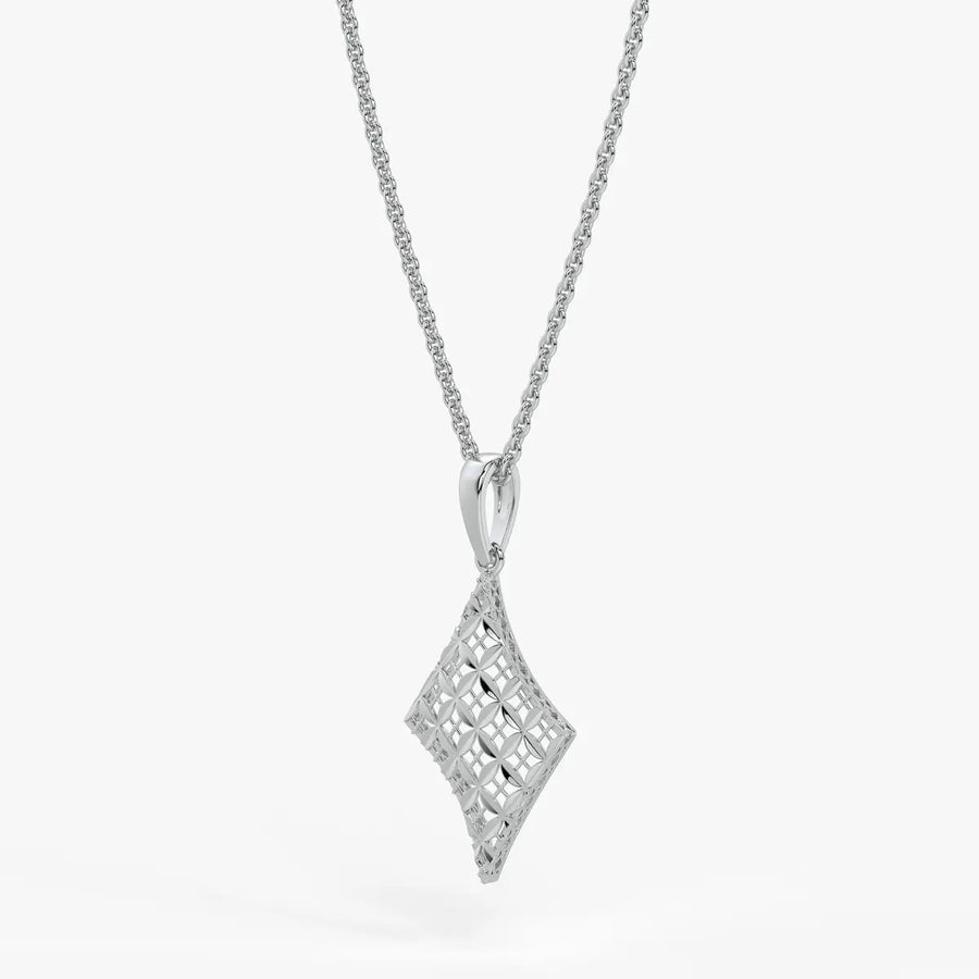 Rhombus Lattice Drop Pendant