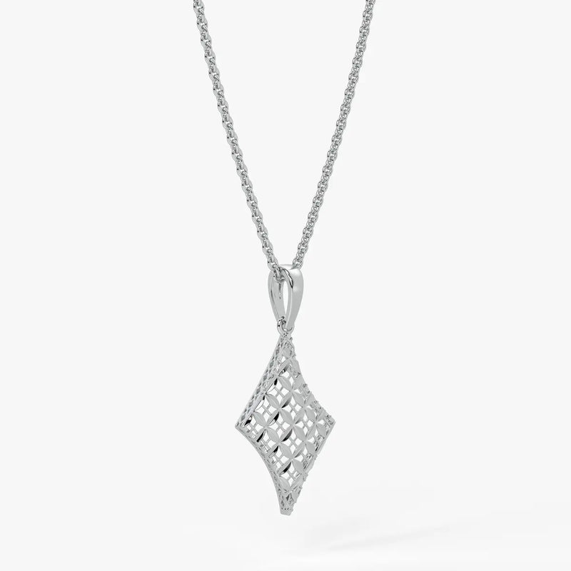 Rhombus Lattice Drop Pendant