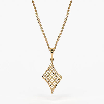Rhombus Lattice Drop Pendant