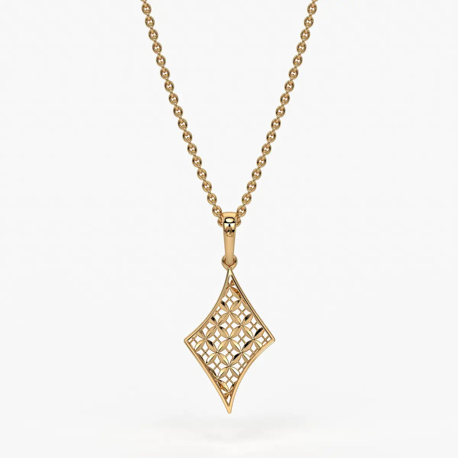 Rhombus Lattice Drop Pendant