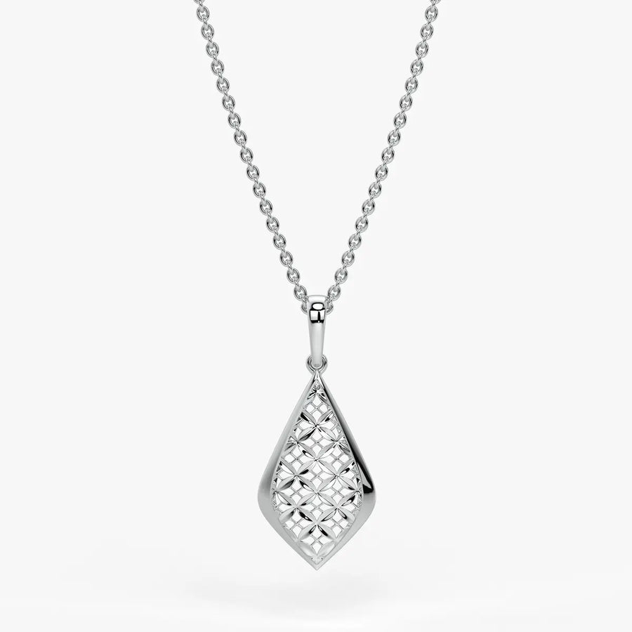 Geometric Lattice Drop Pendant