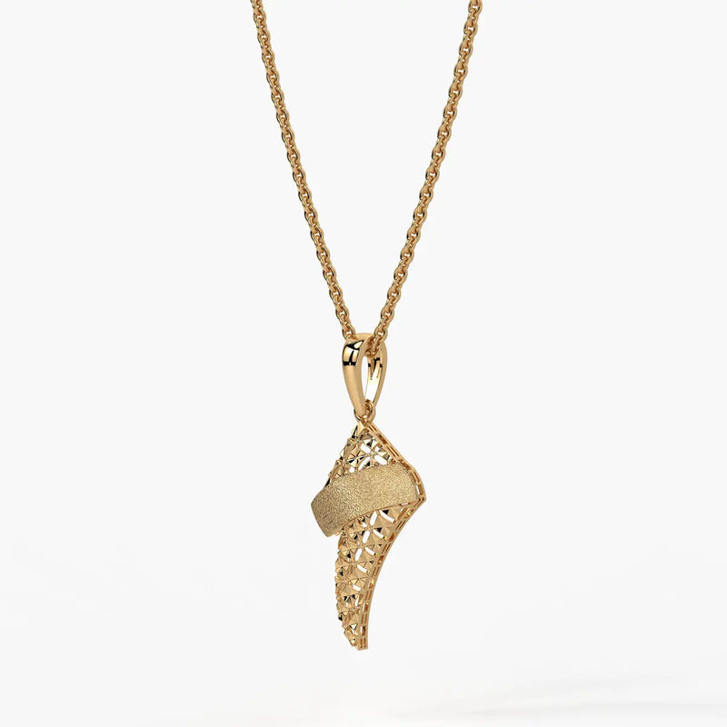 Abstract Twist Drop Pendant
