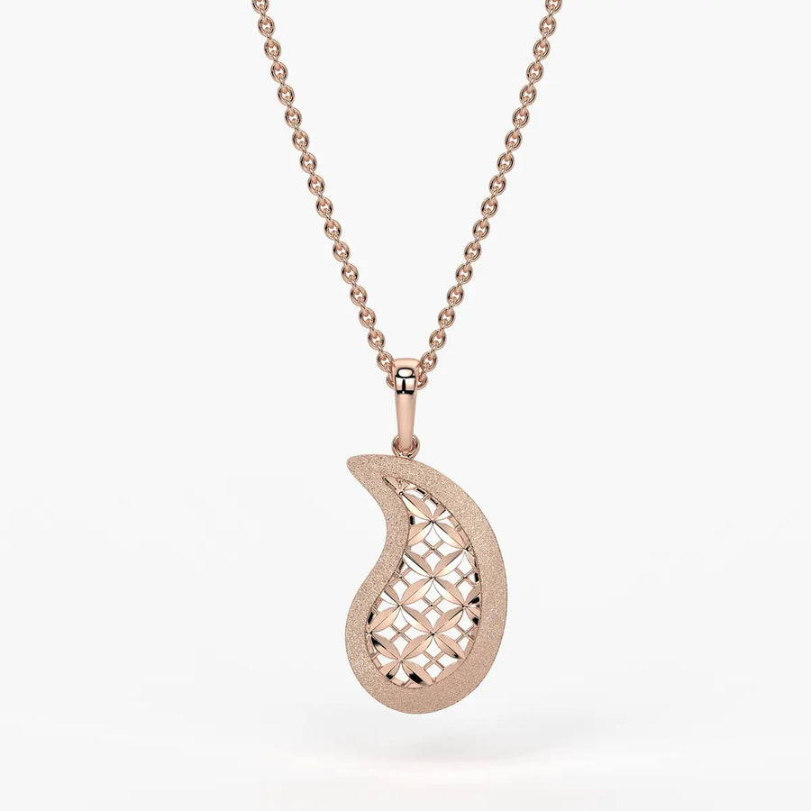 Floral Paisley Drop Pendant