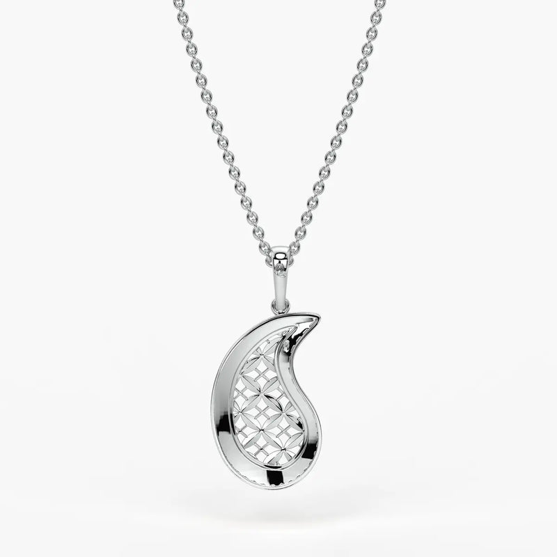 Floral Paisley Drop Pendant