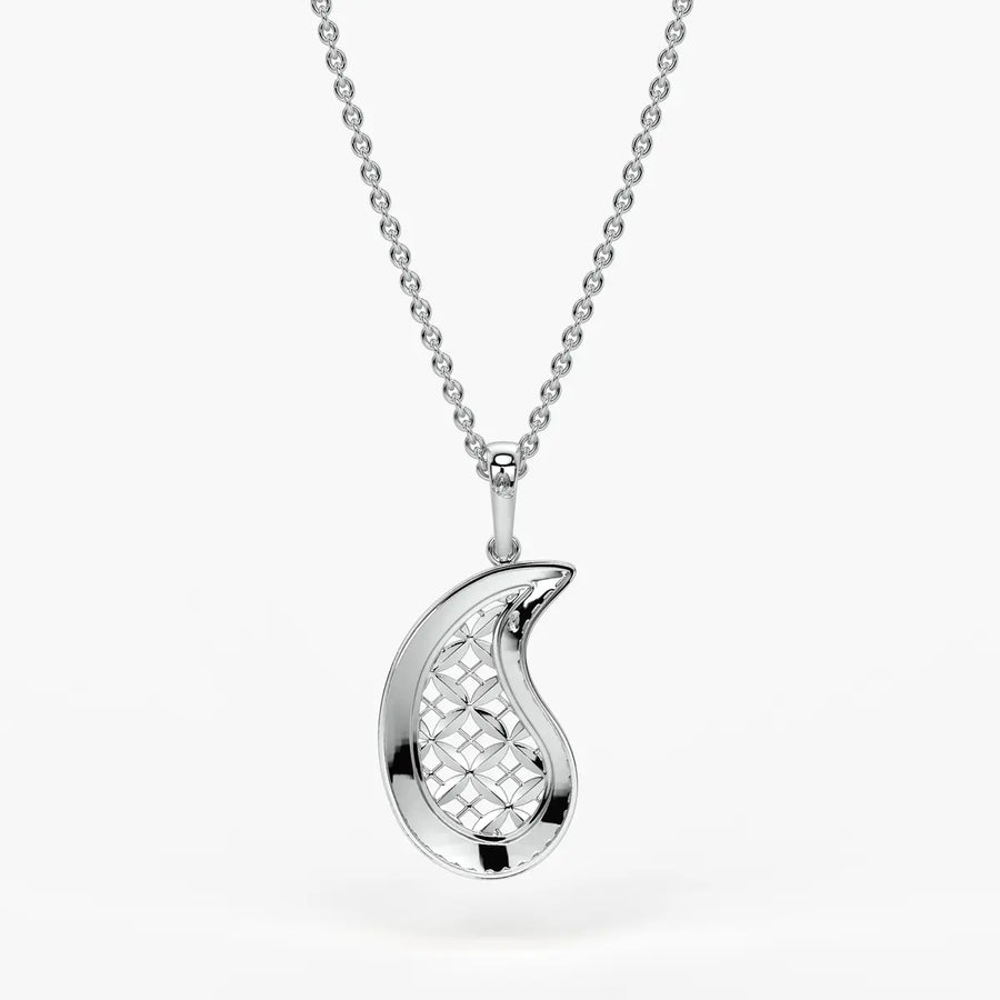 Floral Paisley Drop Pendant