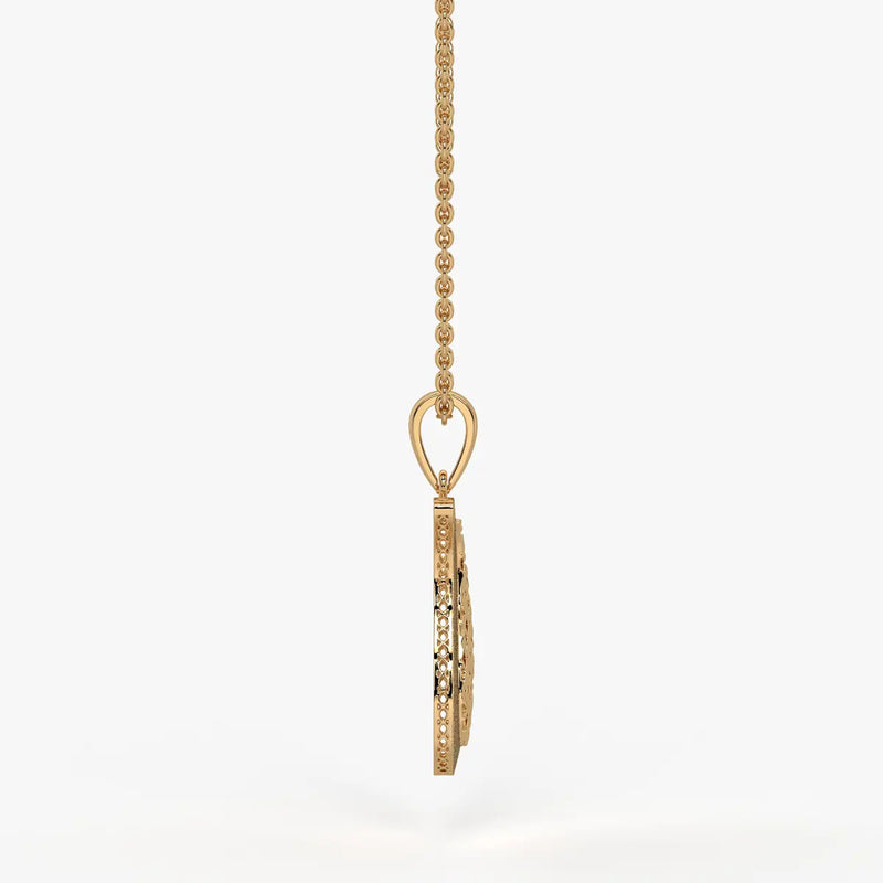 Floral Paisley Drop Pendant