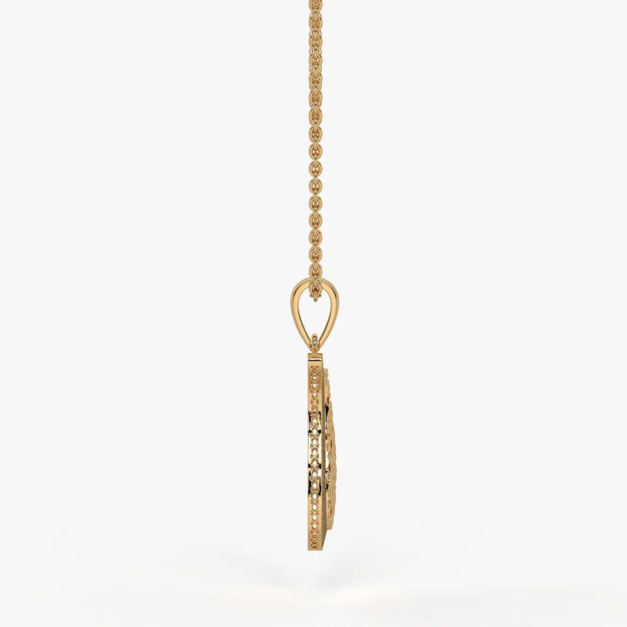 Floral Paisley Drop Pendant
