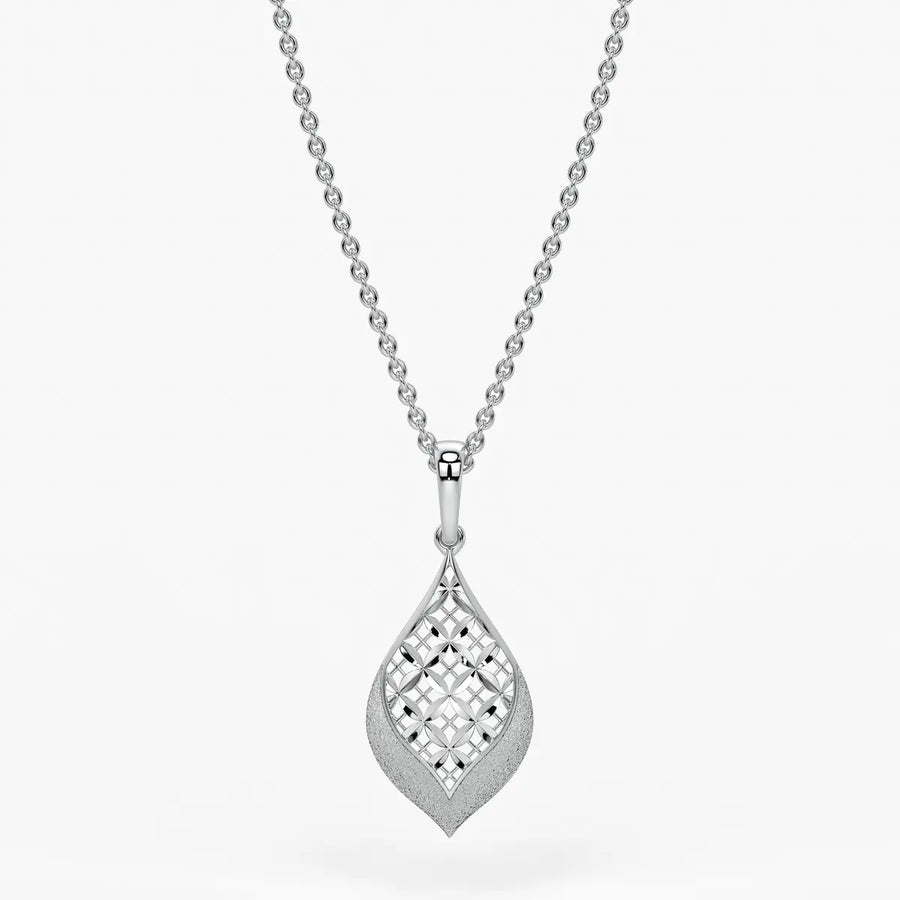 Floral Teardrop Drop Pendant