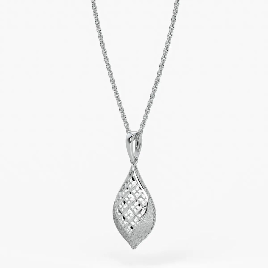 Floral Teardrop Drop Pendant