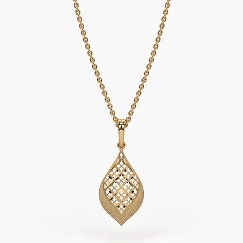 Floral Teardrop Drop Pendant