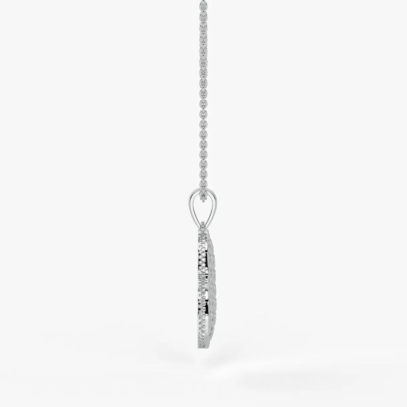Geometric Heart Charm Pendant