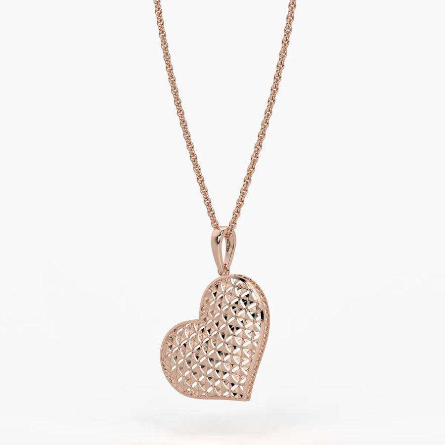 Lattice Heart Charm Pendant