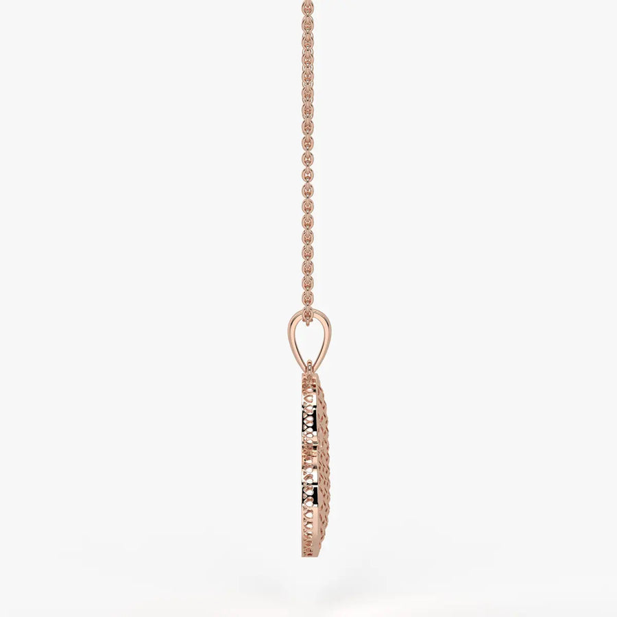 Lattice Heart Charm Pendant