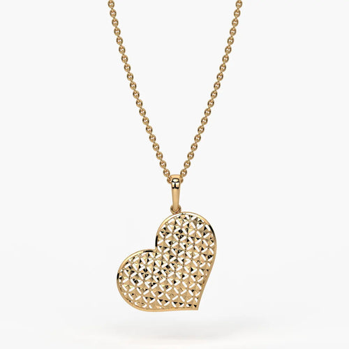 Lattice Heart Charm Pendant