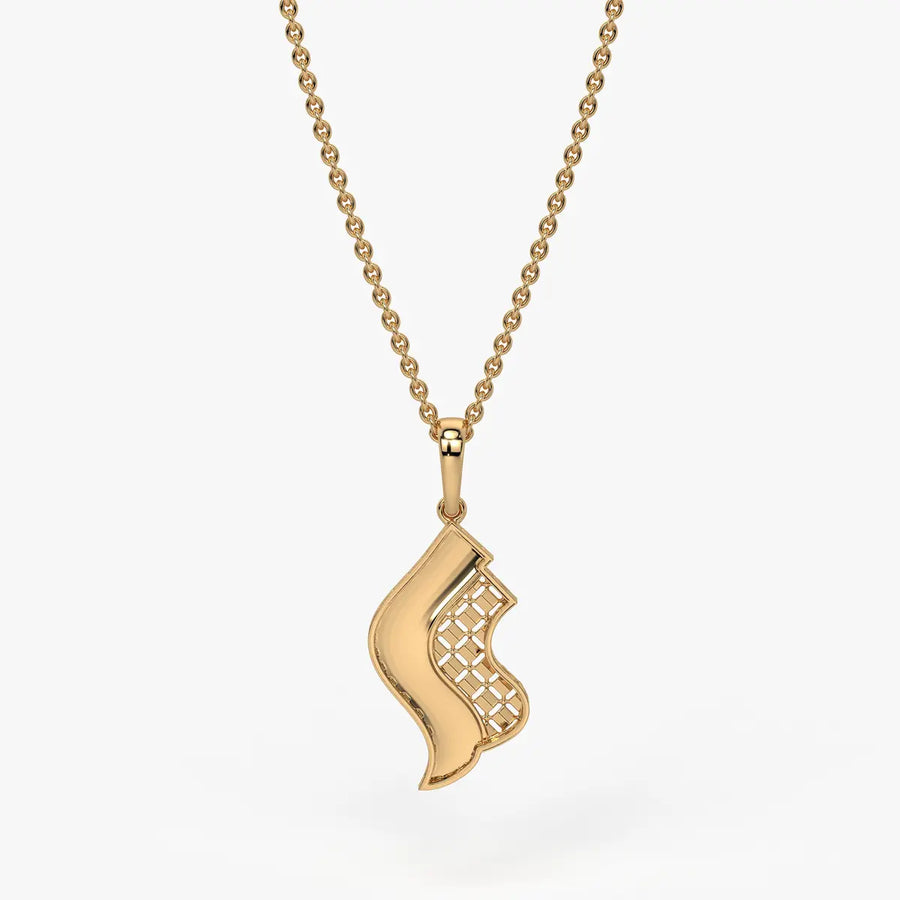 Serpentine Aura Wave Pendant