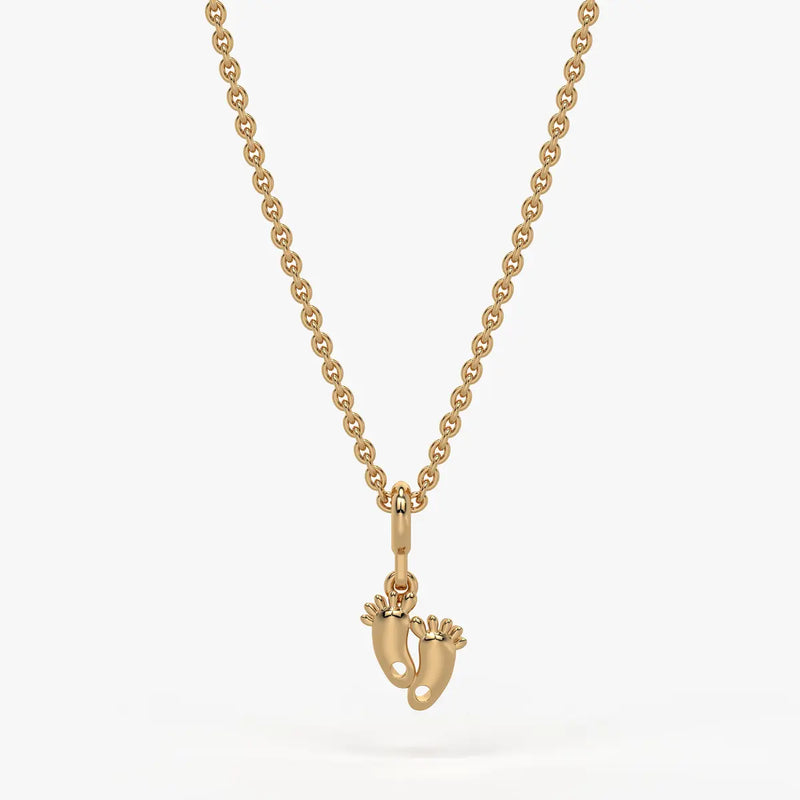 TinyTreads Kids Footprint Charm Pendant