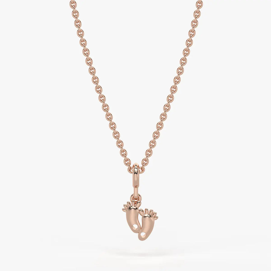 TinyTreads Kids Footprint Charm Pendant