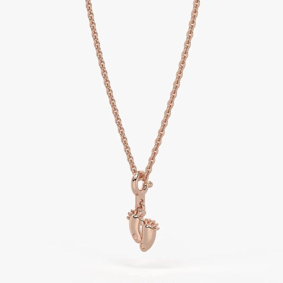 TinyTreads Kids Footprint Charm Pendant
