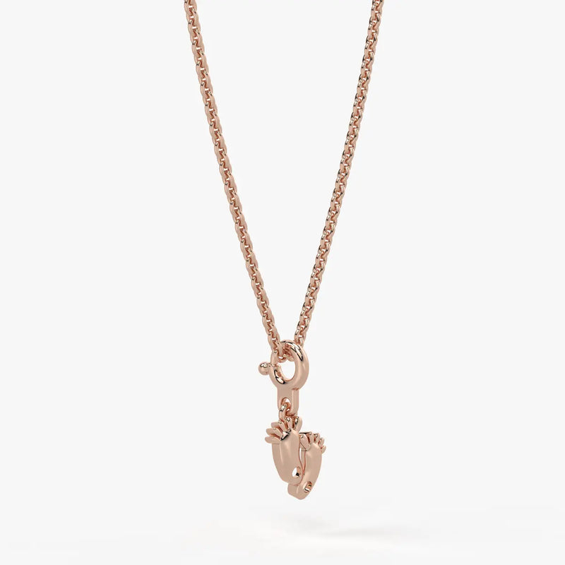 TinyTreads Kids Footprint Charm Pendant