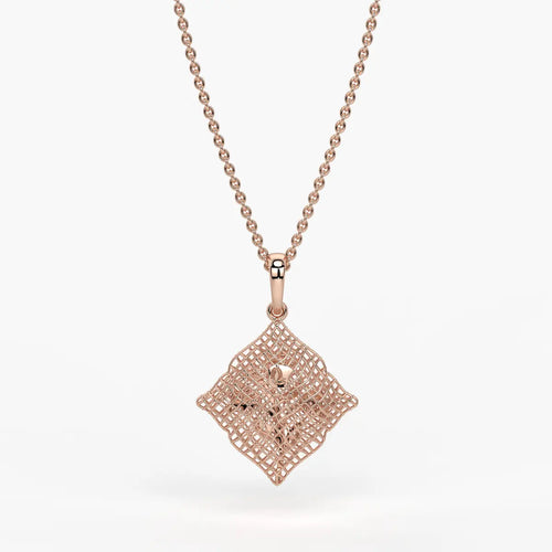 Floravelle Diamond Lattice Bloom Pendant