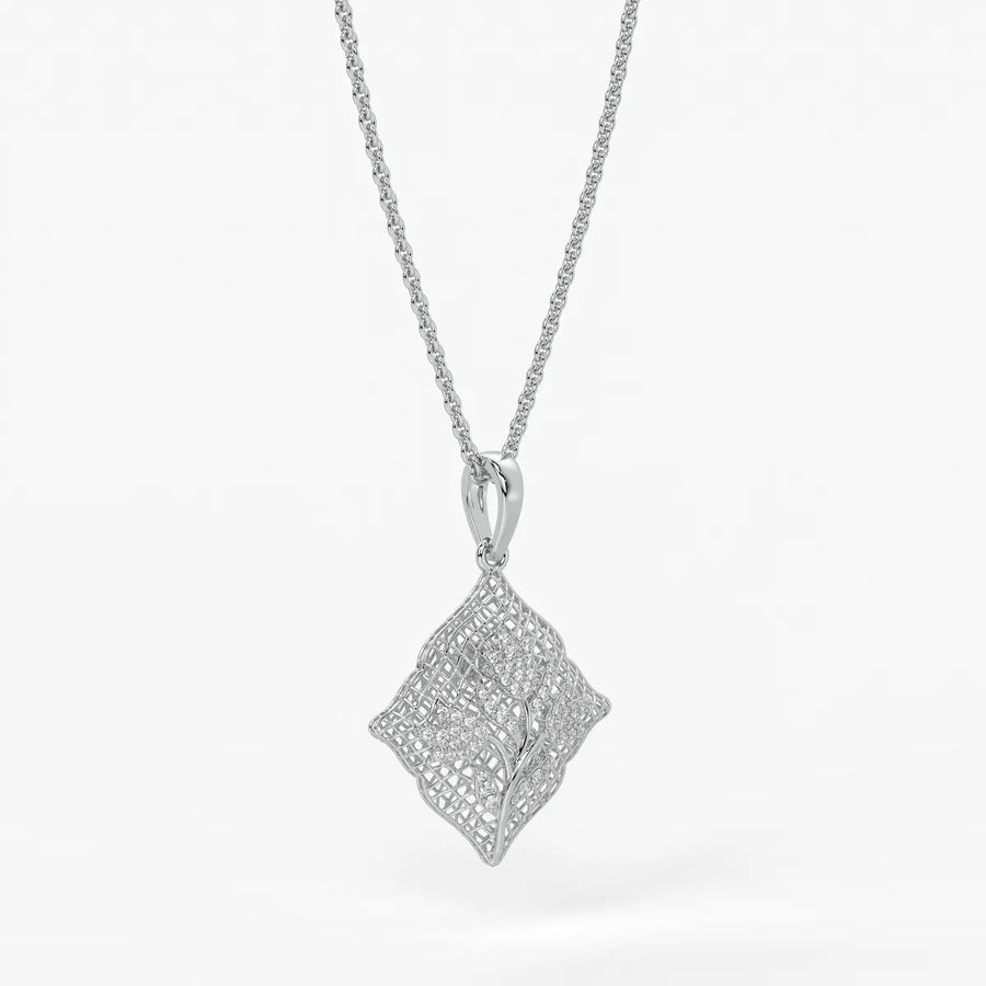Floravelle Diamond Lattice Bloom Pendant