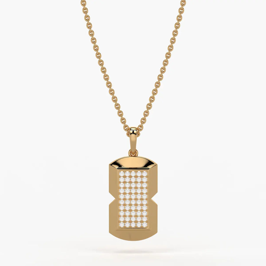 Orvian Gridlock Shield Pendant For Men
