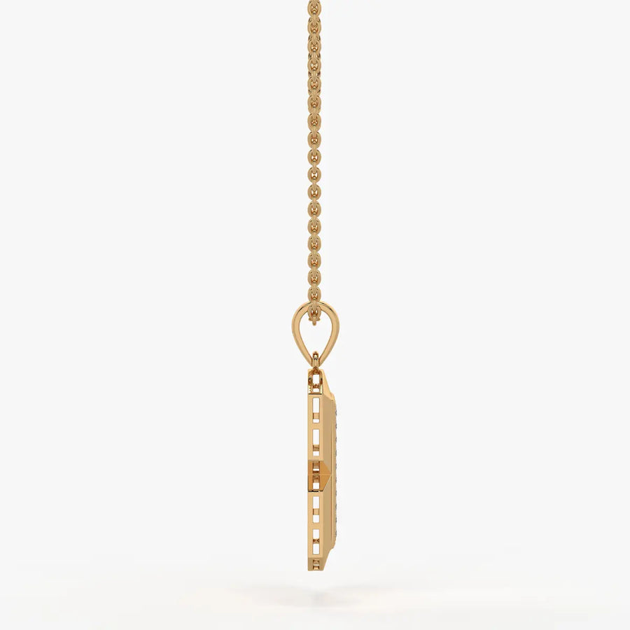 Orvian Gridlock Shield Pendant For Men