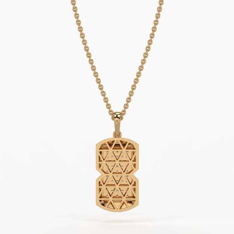 Orvian Gridlock Shield Pendant For Men