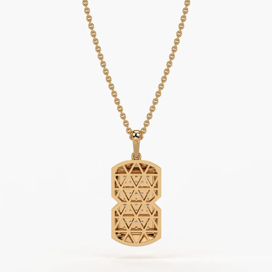 Orvian Gridlock Shield Pendant For Men
