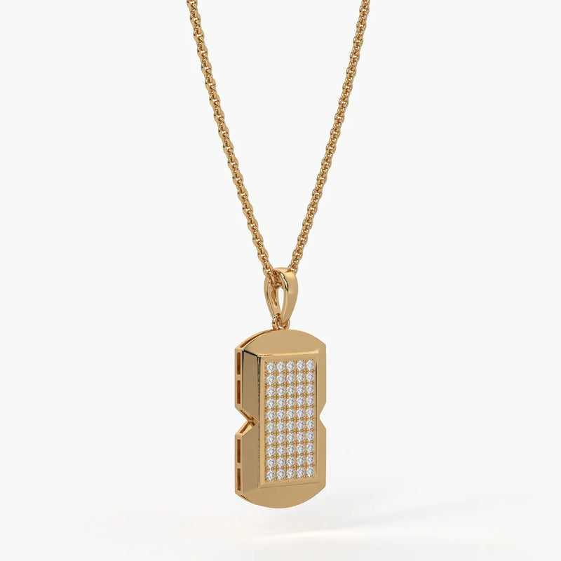 Orvian Gridlock Shield Pendant For Men